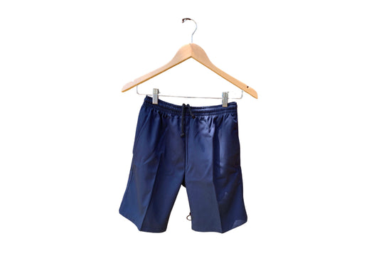 Navy Elastic Waist Shorts