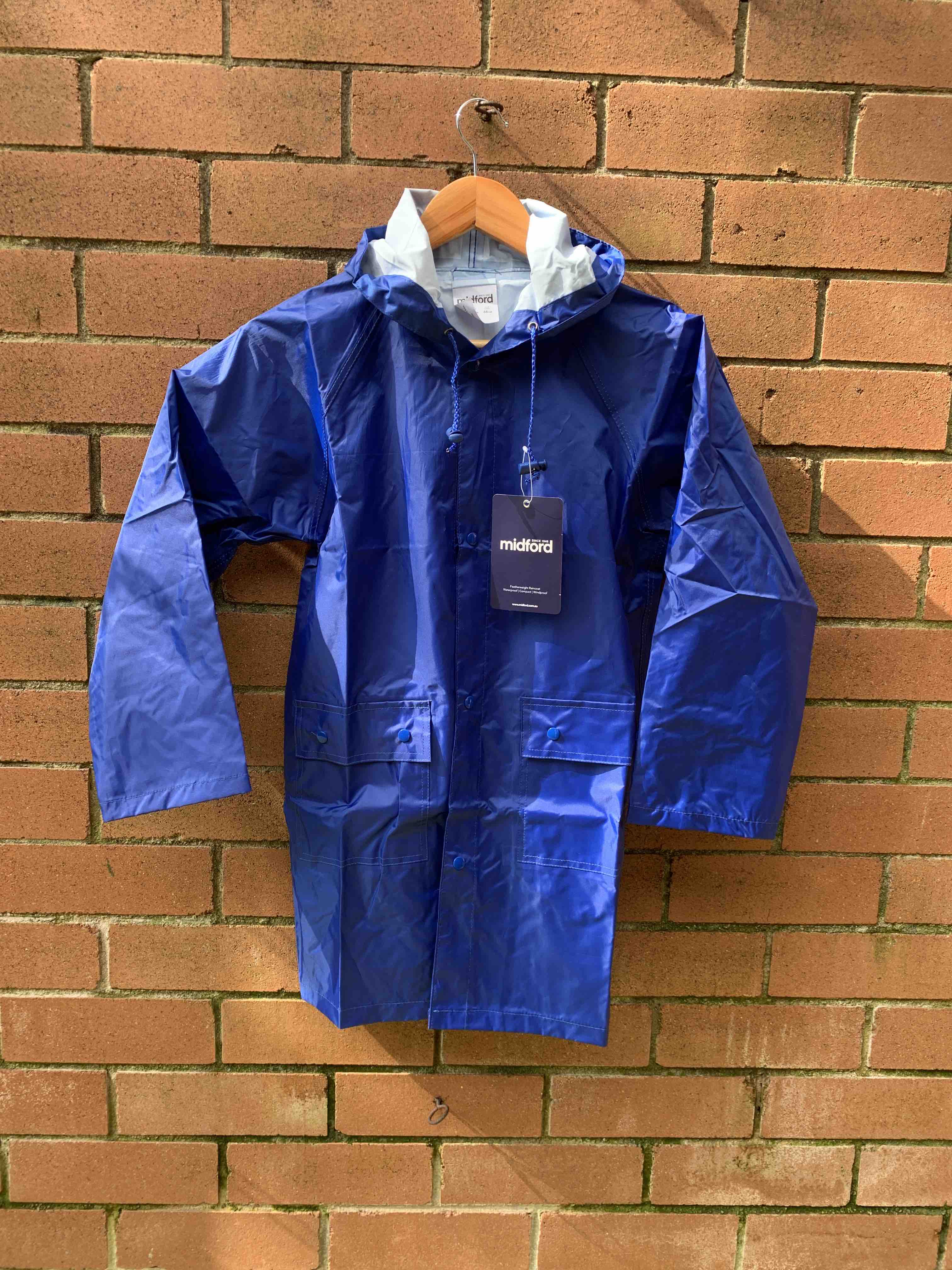 Royal Blue Raincoat with hood NPS Uniform